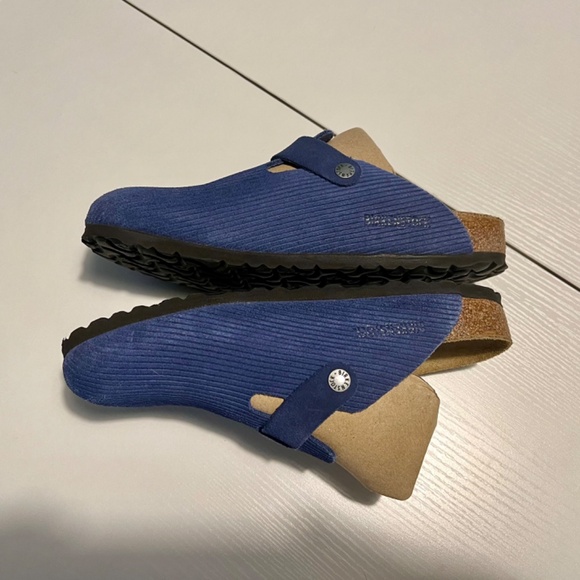 Birkenstock Boston Suede Embossed Corduroy Indigo Size 40 Medium/Narrow *NWOT* - Picture 9 of 15
